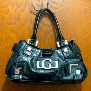 Stylish Black Guess Patent Leather Purse